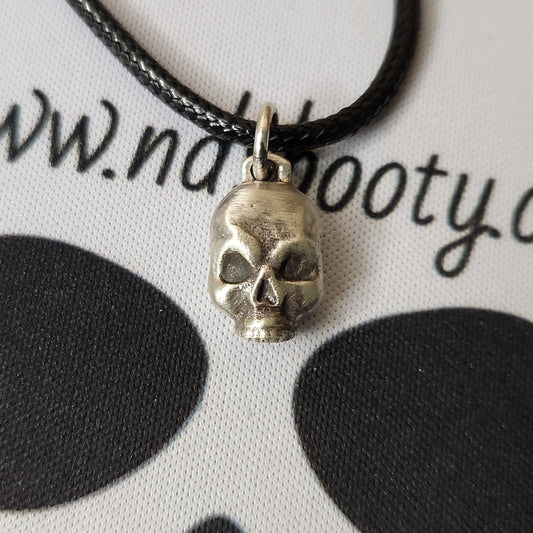 .925 Sterling Silver Skull Charm - Handmade