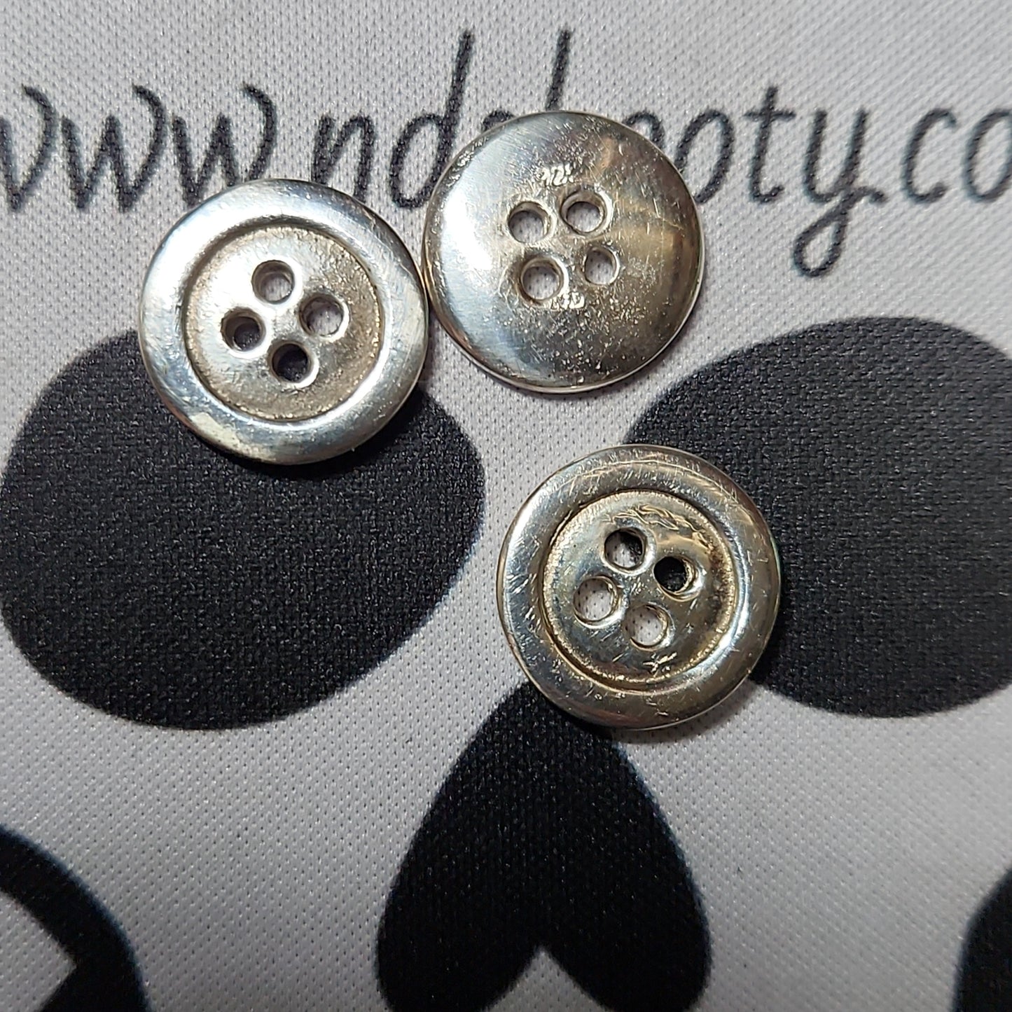 925  Sterling silver handmade Buttons