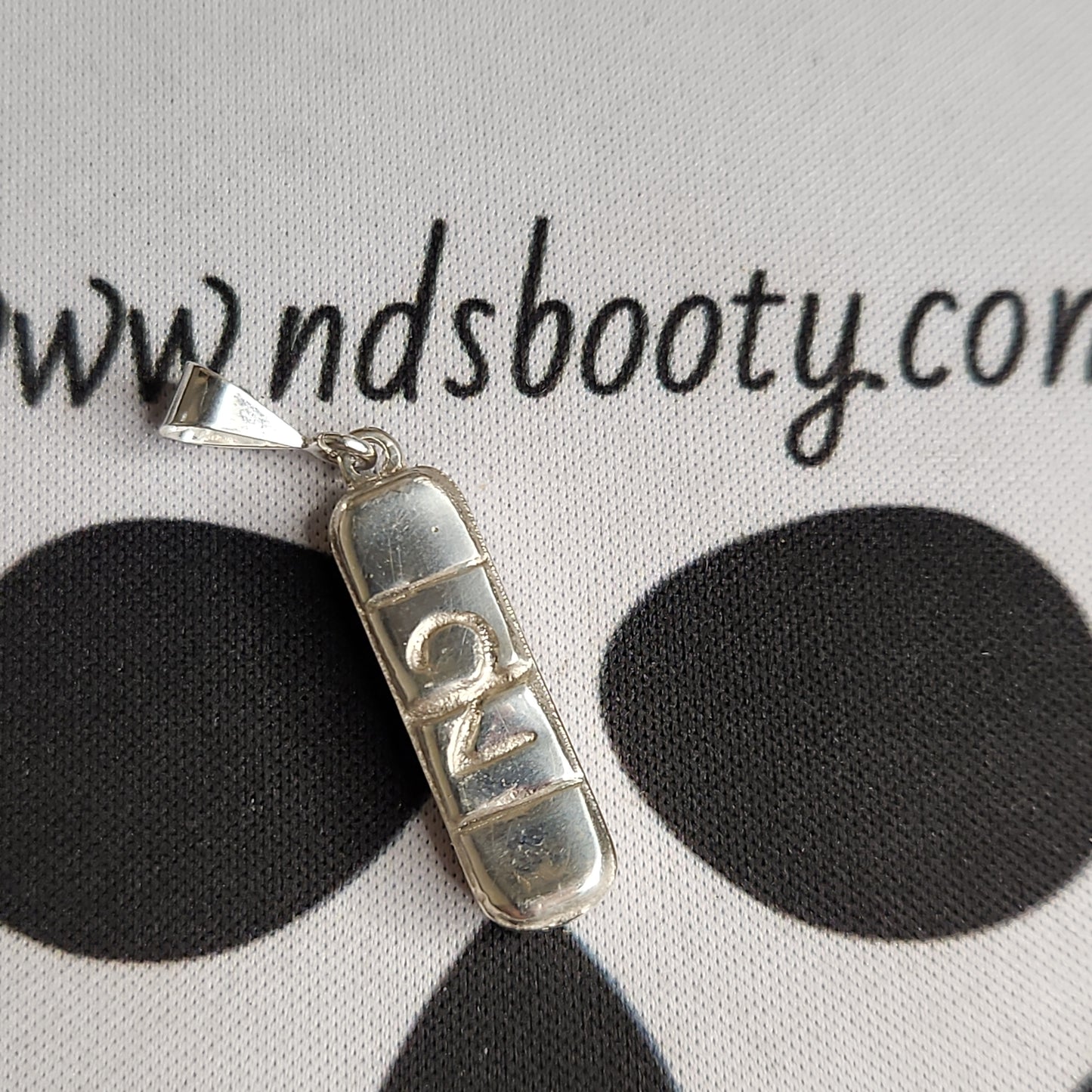 .925 Sterling Silver Xanax Pendant - Handcrafted