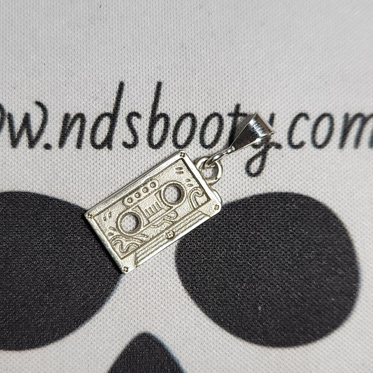 925 sterling handmade cassette charm