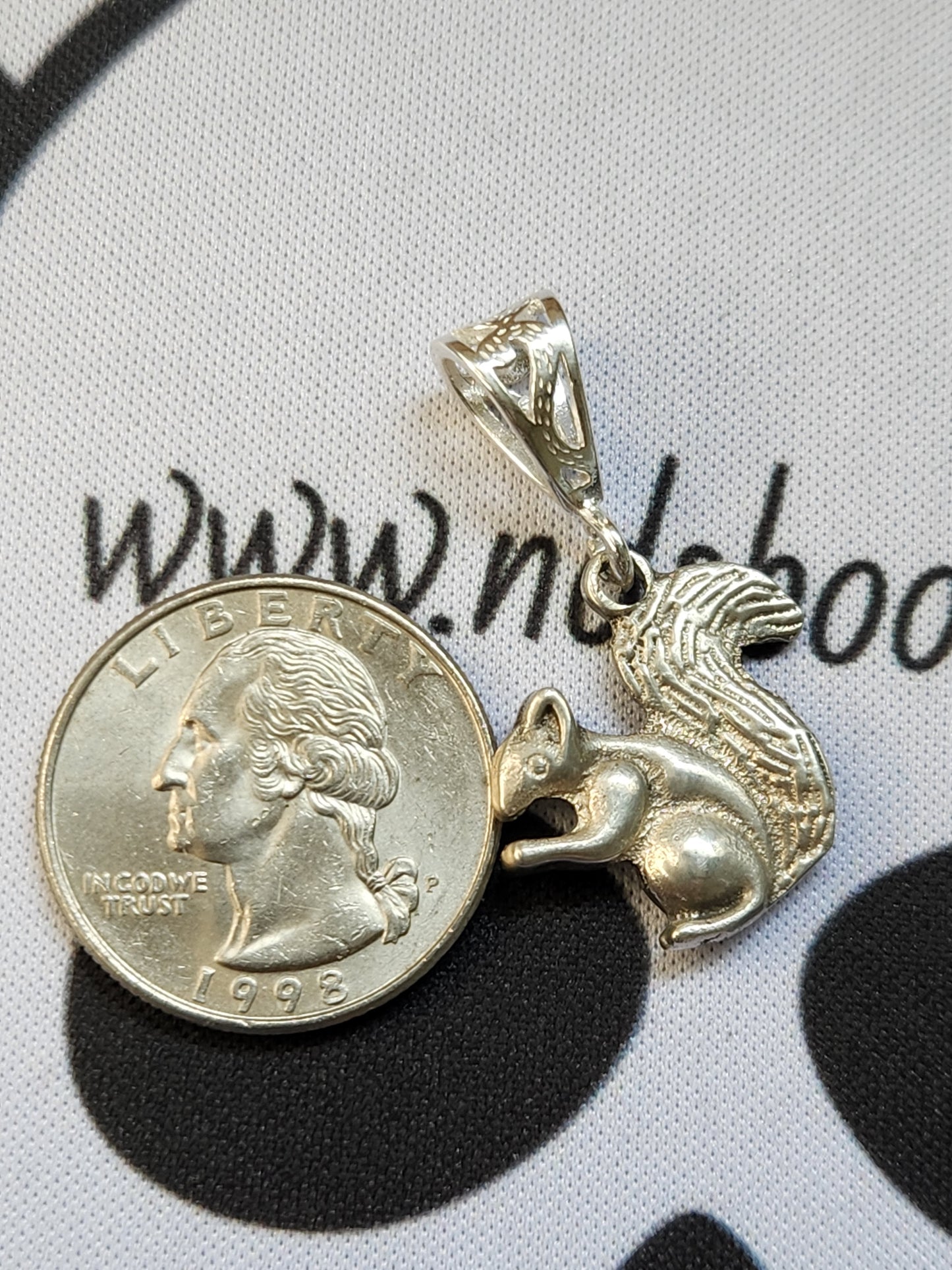 .925 Sterling Silver Squirrel - Handmade