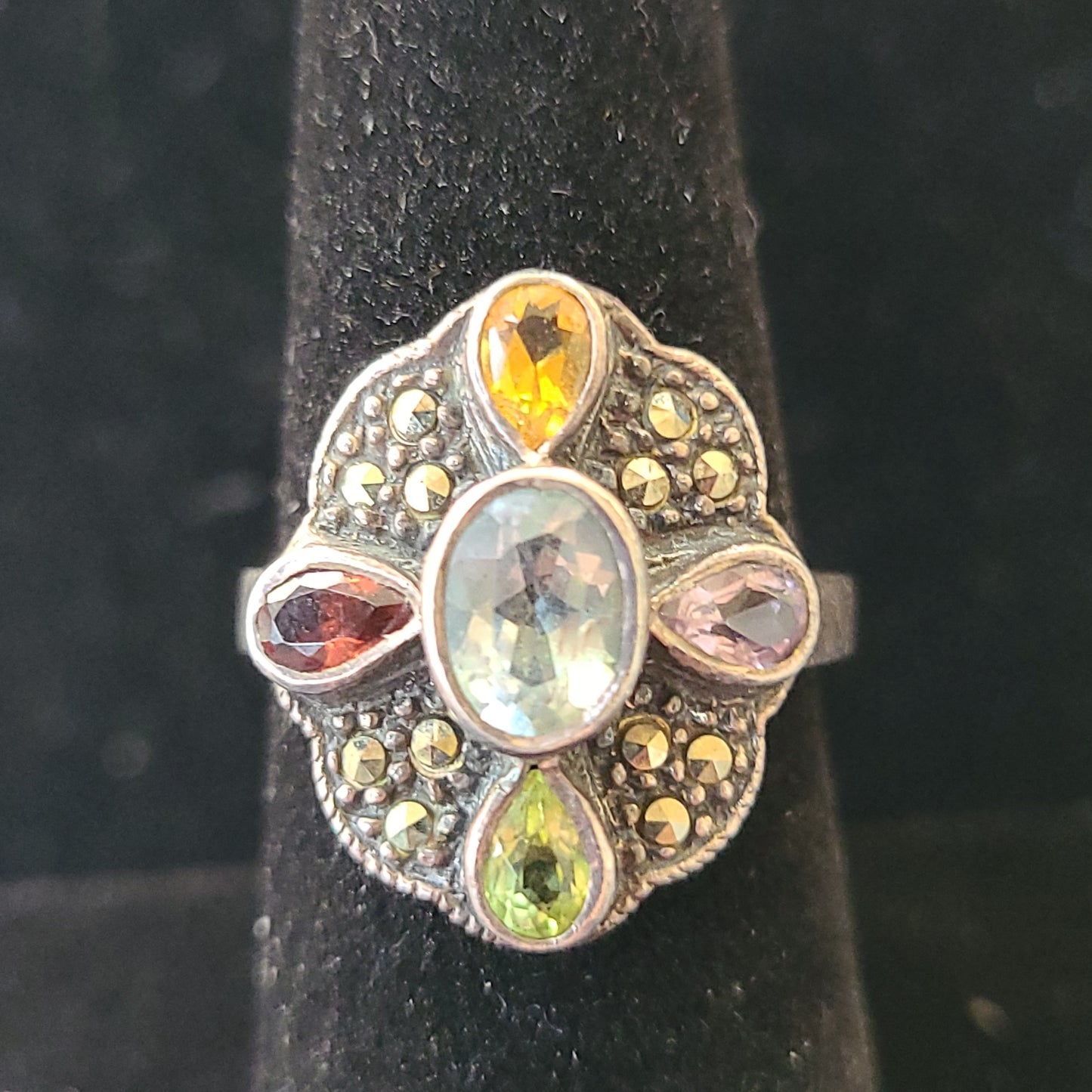 .925 Sterling Silver Gemstone Ring