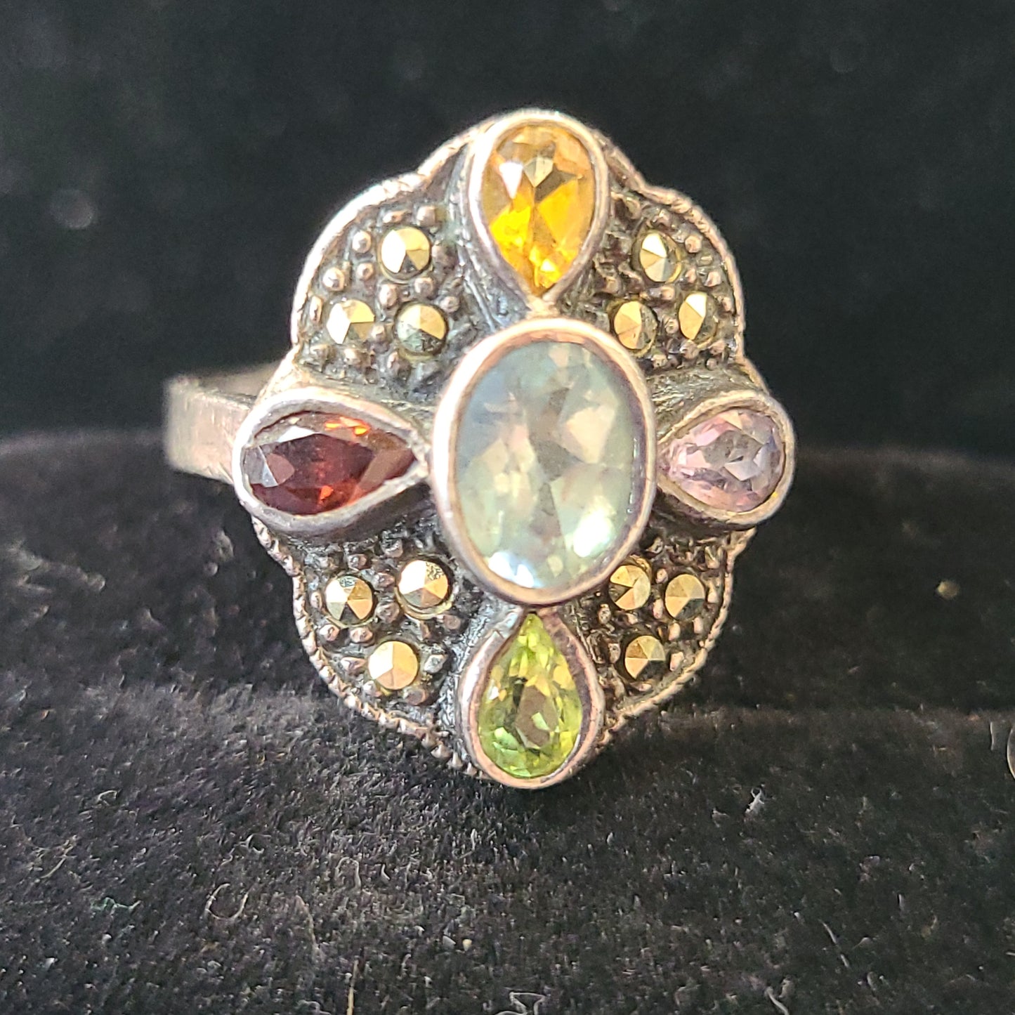 .925 Sterling Silver Gemstone Ring